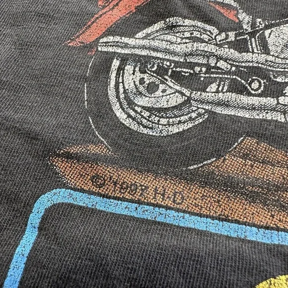 Vintage Harley Davidson Shirt Mens XL SS Tee 90s San Diego California 1997 - Picture 3 of 9